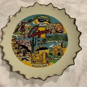 Vintage 1960's Arizona Travel Souvenir Collector Plate 7"